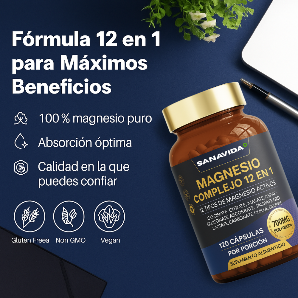 Suplemento de 12-en-1 Magnesio